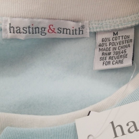 NWT Hasting & Smith blue reindeer sweatshirt Sz M - Picture 7 of 8